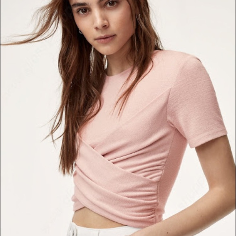 Aritzia Wrap Shirt | Wilfred Free Iona Crop Top